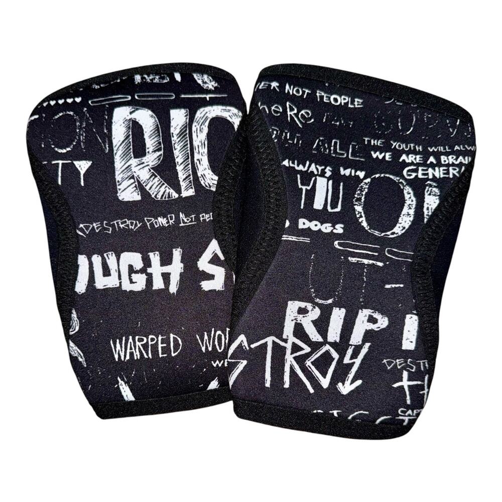 Aeolos knee sleeves support black crossfit powerlifting size small